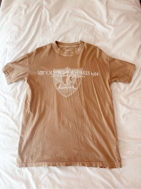 American Eagle Brown Oversized Olympics Graphic Tee Size XXS